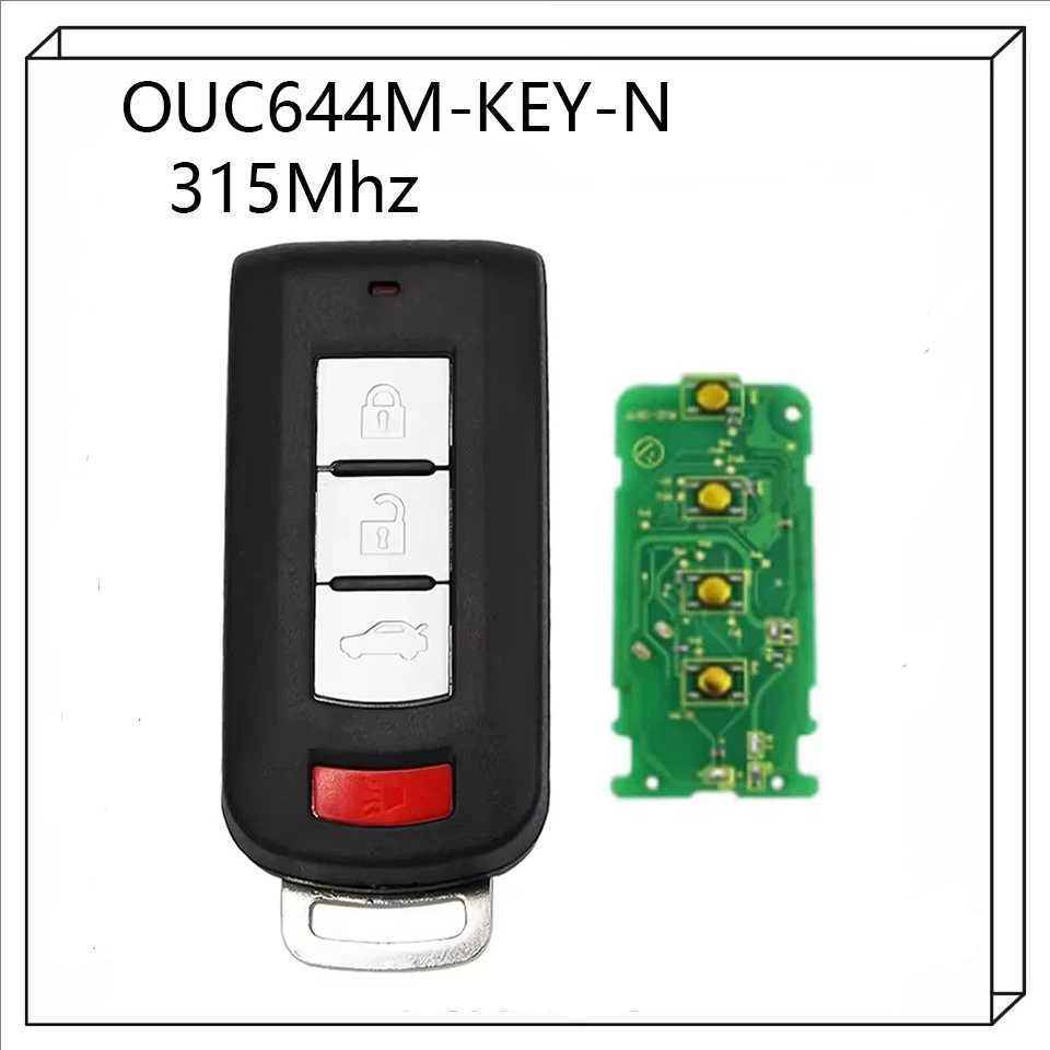 

4 кнопки 315 МГц OUC644M-KEY-N PCF7952 дистанционный ключ от машины для Mitsubishi Lancer Outlander 2008-2016, автомобильные комплекты кузова, автомобильные аксессуары