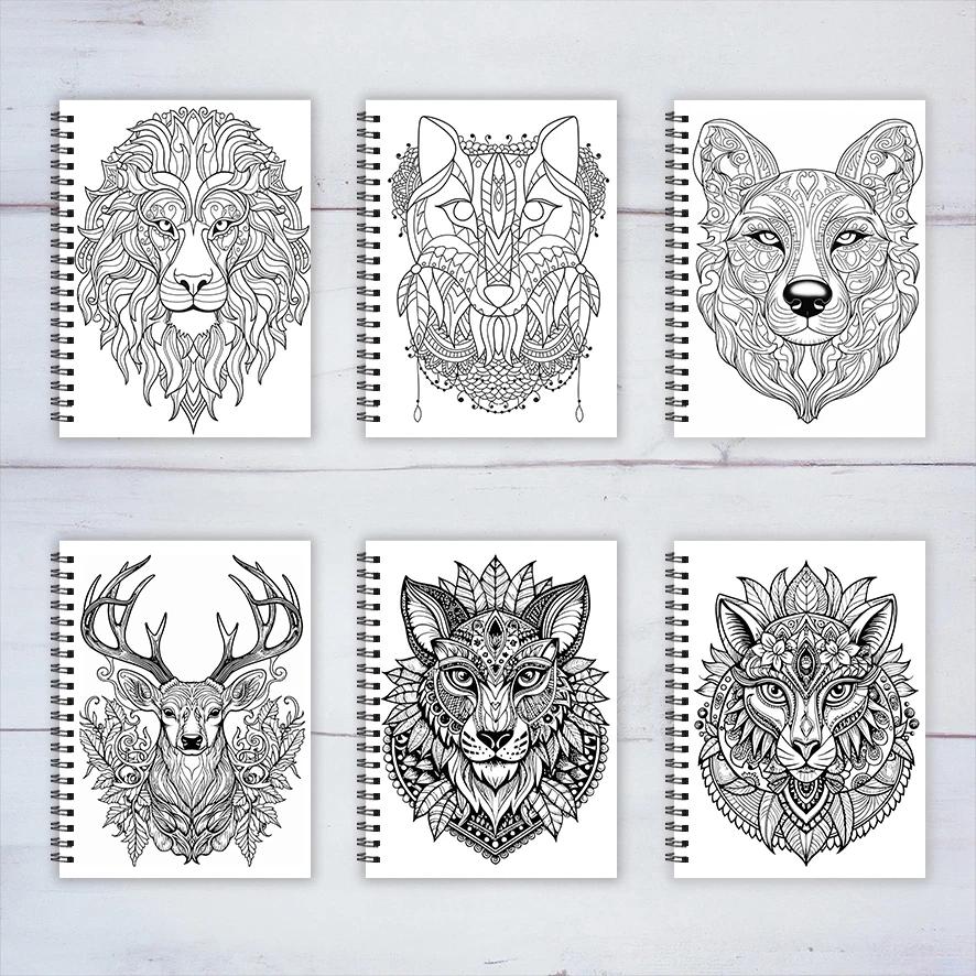 Primordial Beasts Coloring Book - 8.3x 11.2 Inch 22 Page Coloring Book - Helps Reduce Stress and Ease Emotions