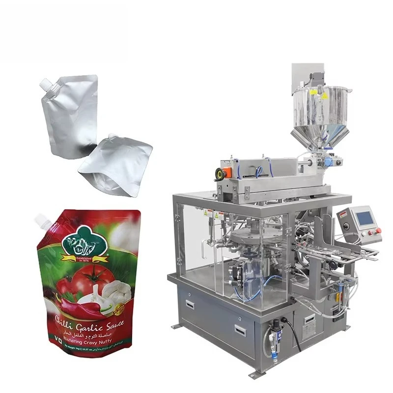 

Fruit Juice Mango Pulp Doypack Sealing Pack Machine Puree Standup Premade Spout Pouch Beverage Bag Liquid Filling Machine