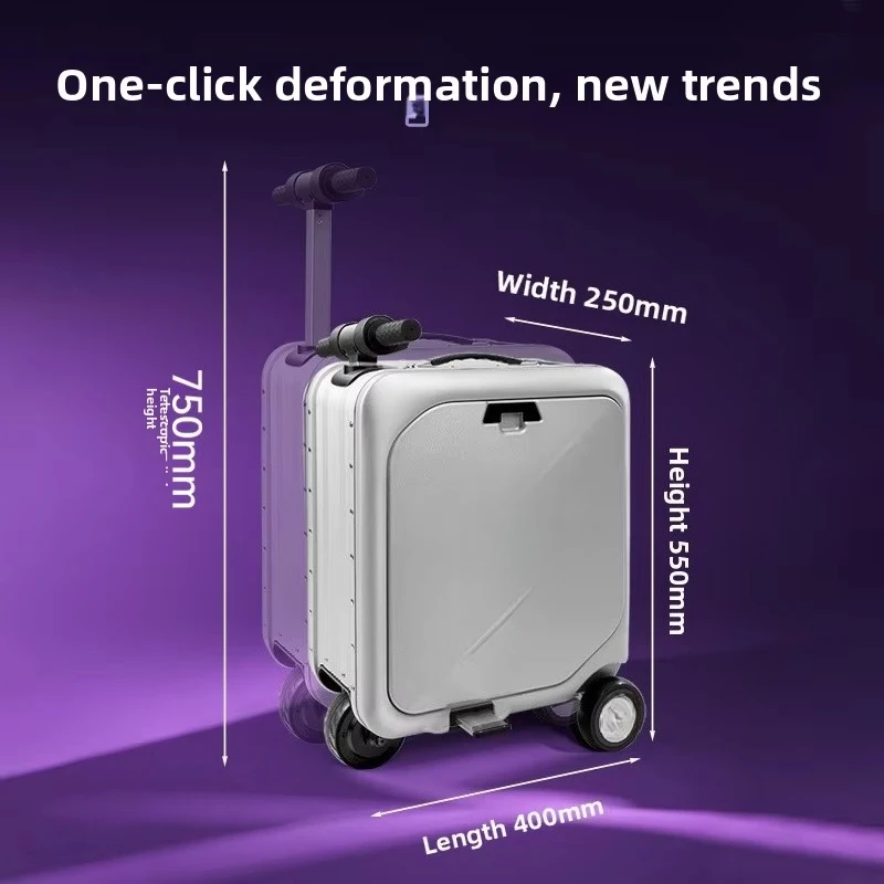 

BEKE 20-Inch Smart Electrical Scooter Travel Luggage Suitcase Modern Automatic Remote Control Bluetooth Connectivity Spinner PC