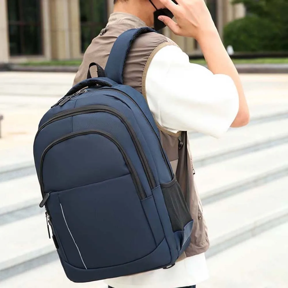 Lightweight Men's Business Backpack Minimalist Anti-splash Water Oxford Cloth Laptop Bag Polyester Scratch Prevention