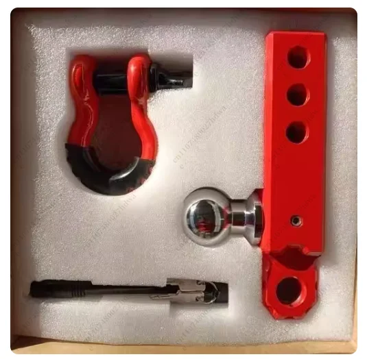 Trailer Hook Aluminum Alloy Trailer Ball Head Shackle Solid Hook Tow Win Bar Arm Traction Hook Quick Plug Straight Retrofit