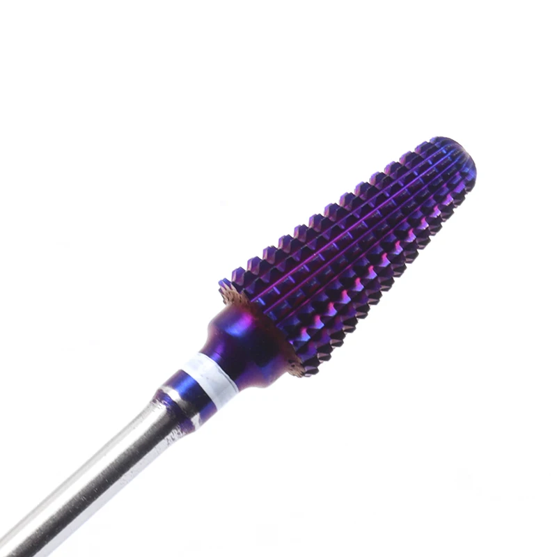 

2way Purple Pro Whole Carbide Nail Drill Bits Nail Art Electric Drill Machine Files Nail Art Tools cut and polish bottom nail