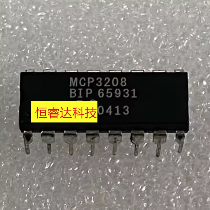 10PCS MCP3208-BI/P New And Original DIP16 3208 Analog To Digital Conversion Chip ADC MCP3208