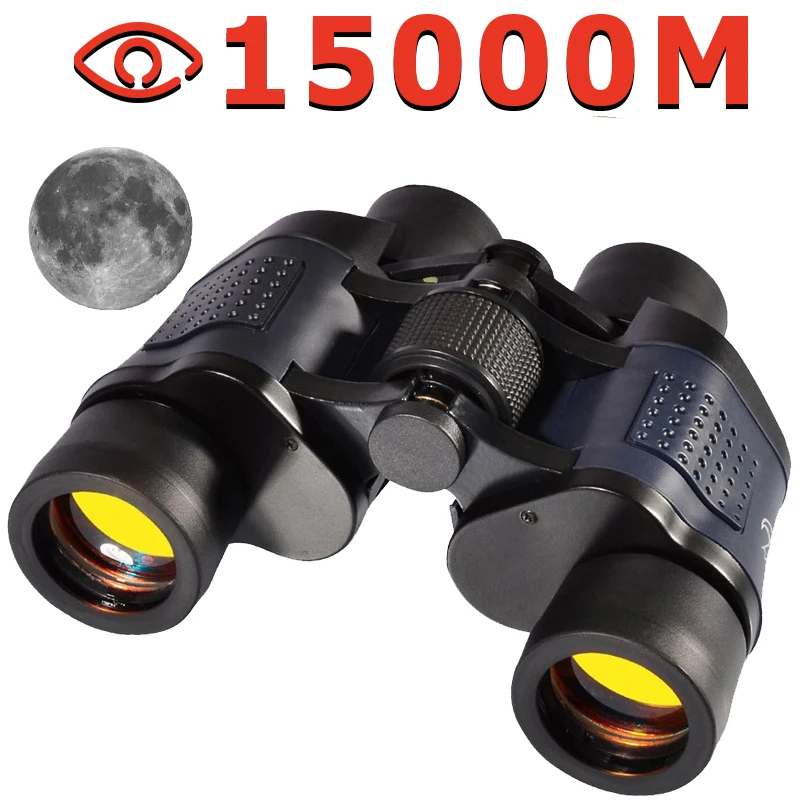 Camping Binoculars 60X60 Long Range 15000m HD High Power Telescope Tourism Binoculars Long Range Powerful Binoculars Hunting