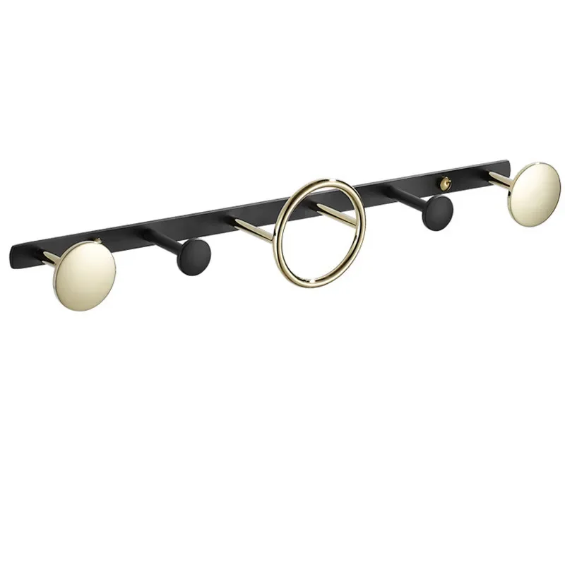 Robe Hook Towel Hanger Gold  Clothes Hat Hook Black and Gold Row Robe Hook Bathroom Brass Bath Hardware Set Kitchen Hanger