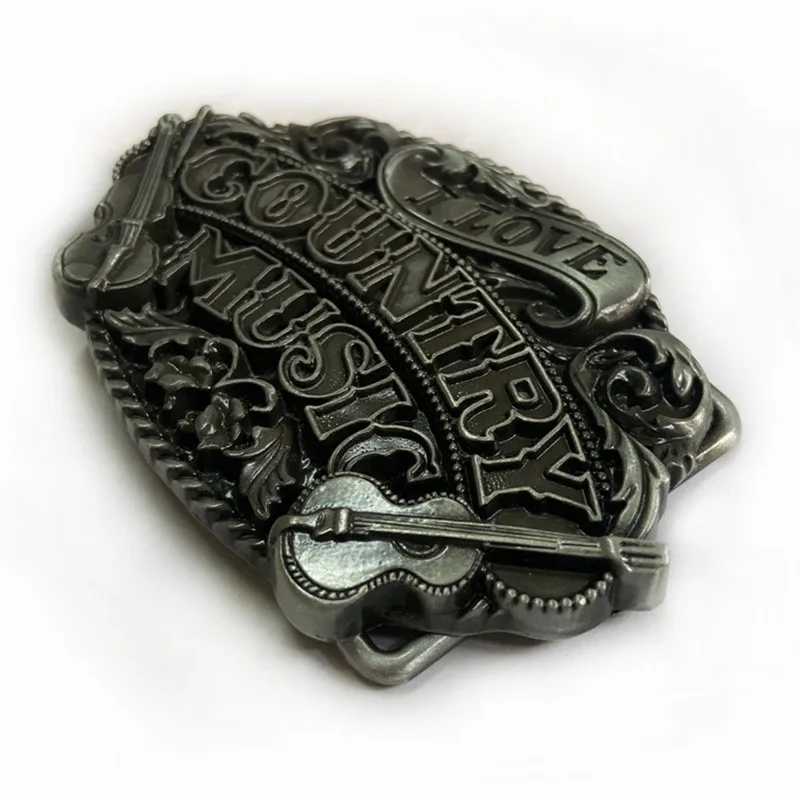 الرجعية عارضة قبعات رعاة البقر الغربية سبائك الزنك حزام مشبك موسيقى الريف الغيتار تصميم الأزياء التبعي للرجال #4