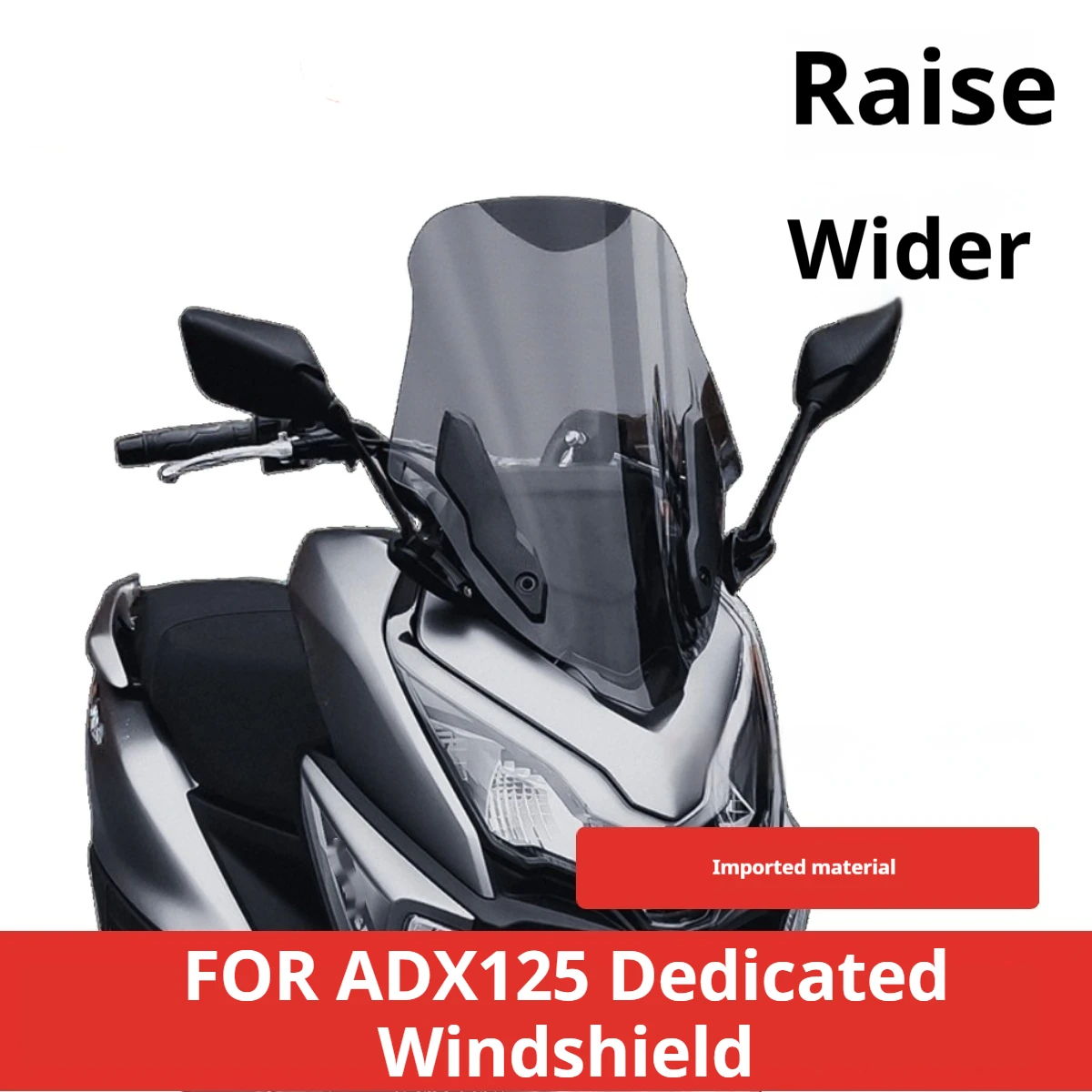 Motorcycle Windshield for ADX125 Front Windscreen Deflector Rearview Mirror Relocation Bracket Modified Screen Accessories