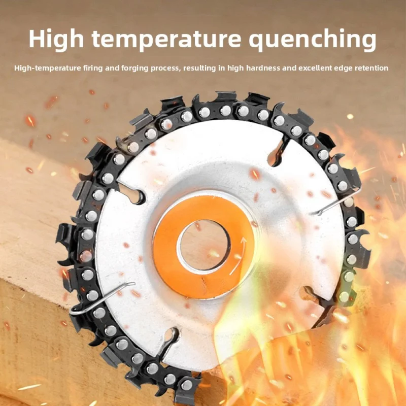 4 Inch Chain Disc for Angle Grinder, Wood Carving Cutting Wheel Multi-Purpose Grinder Attachment for Woodworking,SL26073