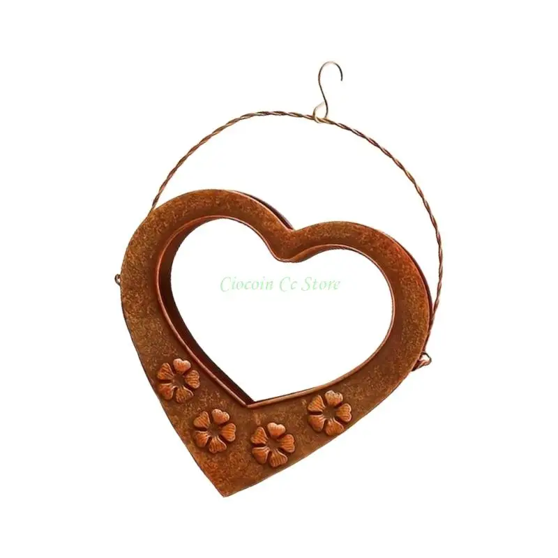 X90F Heart Iron Plant Hanger Flower Pot For Indoor And Outdoor Garden Decors