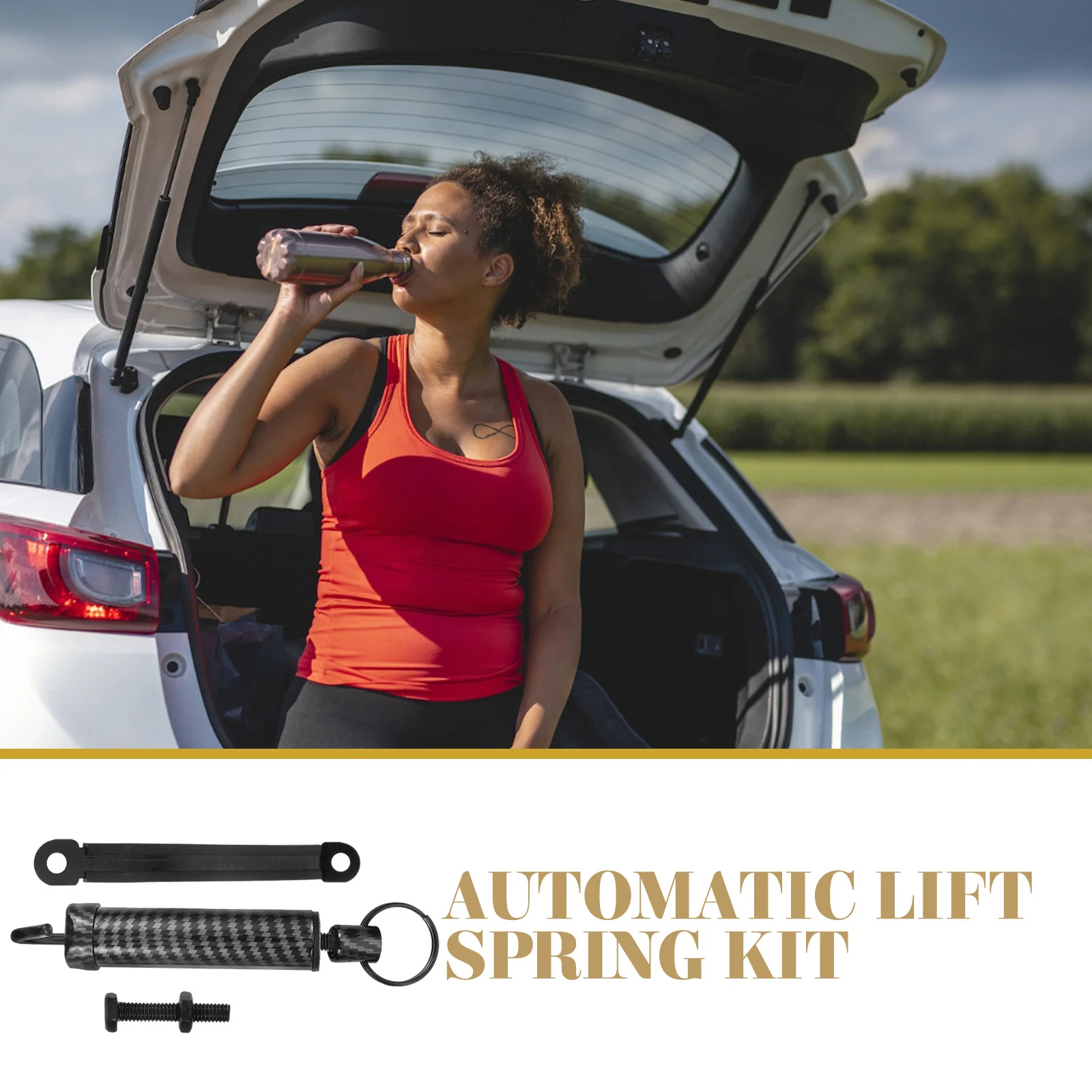 

1Set Car Trunk Automatic Lifter Spring Lift Support Easy Open Close Reliable Accessory Automatic Trunk Opening