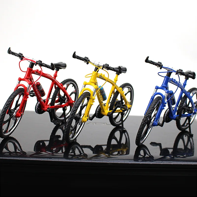 Mini modelo de bicicleta de liga de metal, simulação fundida, adulto, dedo, estrada, corrida, brinquedo, coleção fundida, brinquedos de presente para crianças