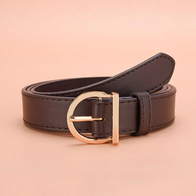 Ceinture femme mode haute qualité boucle ardillon ceinture véritable luxe souple ceinture en cuir PU femmes paire avec pantalon jean, pour cadeau idéal