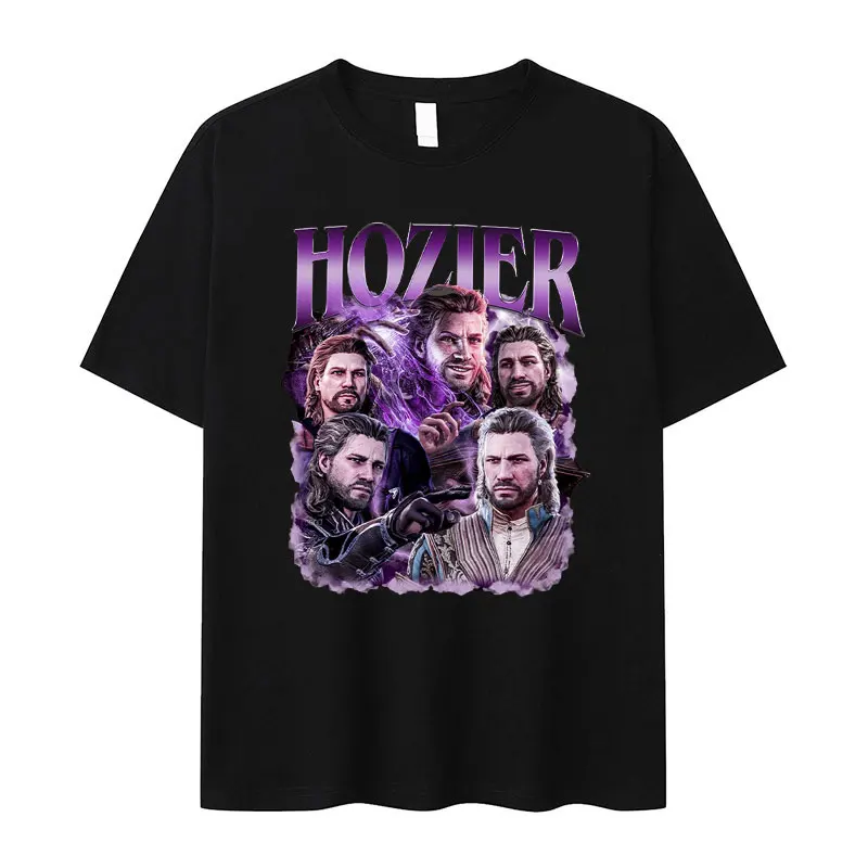 Camiseta gráfica Vintage Hozier Gale Baldurs Gate 3, camisetas informales de algodón de manga corta para hombre, ropa de moda, camiseta de gran tamaño