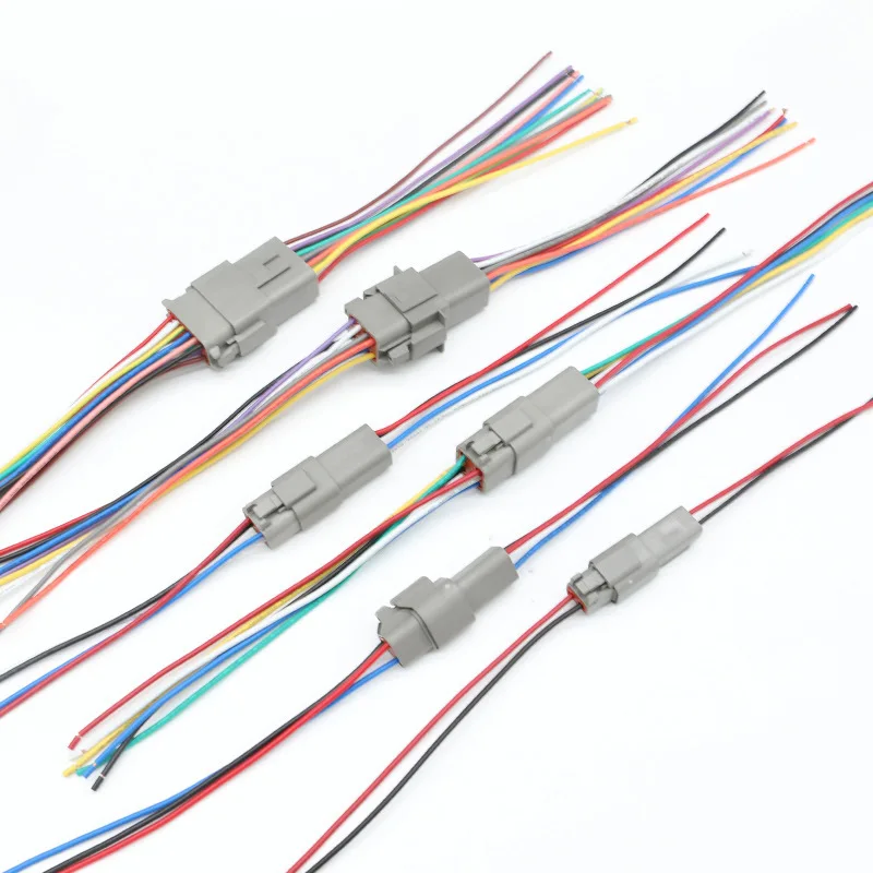 2P 3P 4P 6P 8P 12 حفرة DT موصل مقاوم للمياه 0.75Mm2 20 سنتيمتر سلك تسخير DT06-2S DT04-2P DT06-3S 2 3 4 6 8 12Pin DT06-8S DT04-08