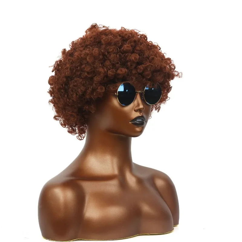 Clown Afro couvre-chef Halloween balle habiller chapeaux gros cheveux bouclés fête femme vêtements accessoires costume cheveux courts et lunettes