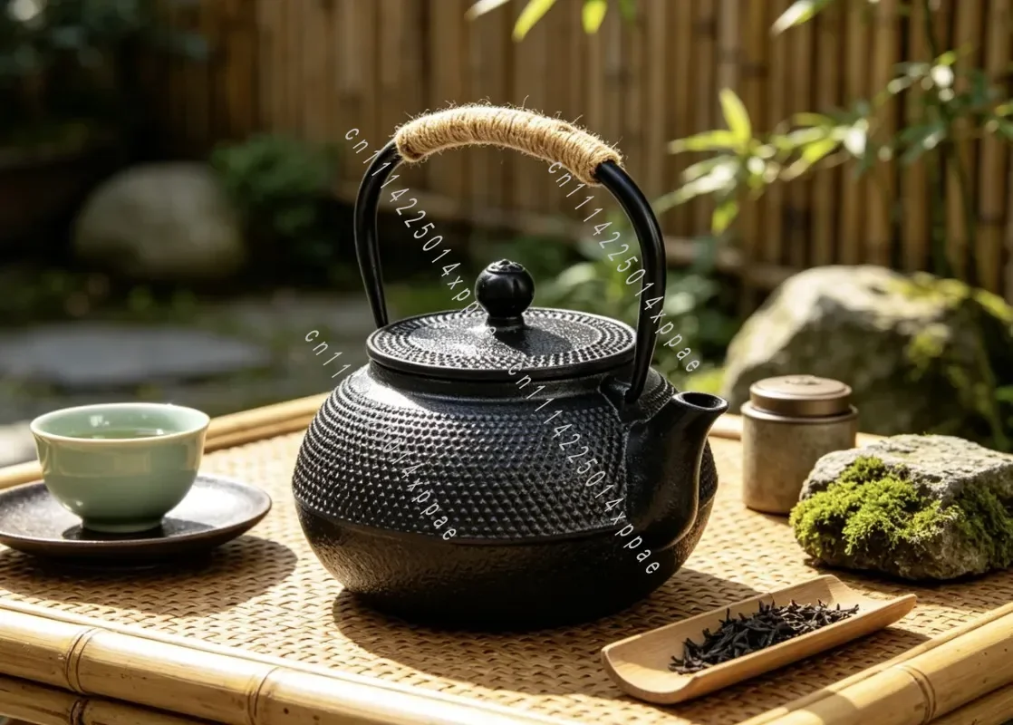 Household Camping Japanese Style Teapot Cast Iron Handmade Tea Brewing Kettle Multi-scene