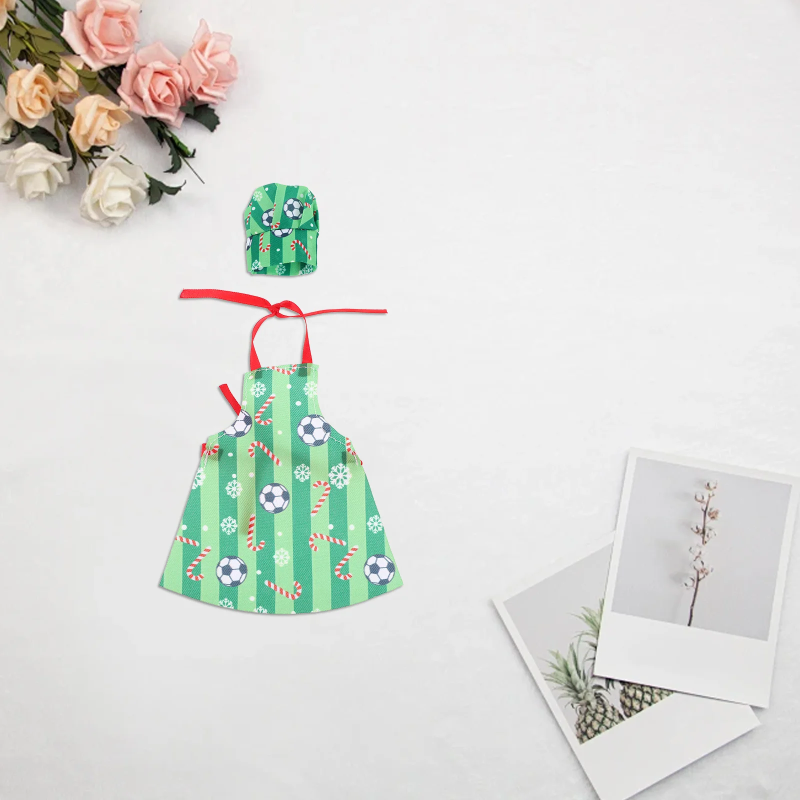 Chef-kok kostuum hoed schort Bjd kerstoutfit aankleden kledingaccessoires voor vakantiescène kerst chef-kok kostuum