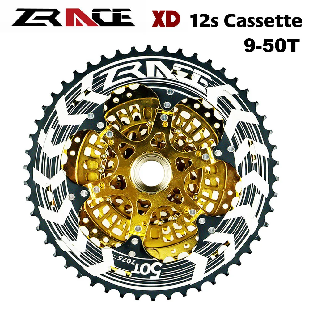 NEW ZRACE XD 12s Cassette ALPHA MTB Bicycle Cassette 12 Speed gold MTB bike freewheel 9-50T for XD freehub,XX1 X01 GX NX XD