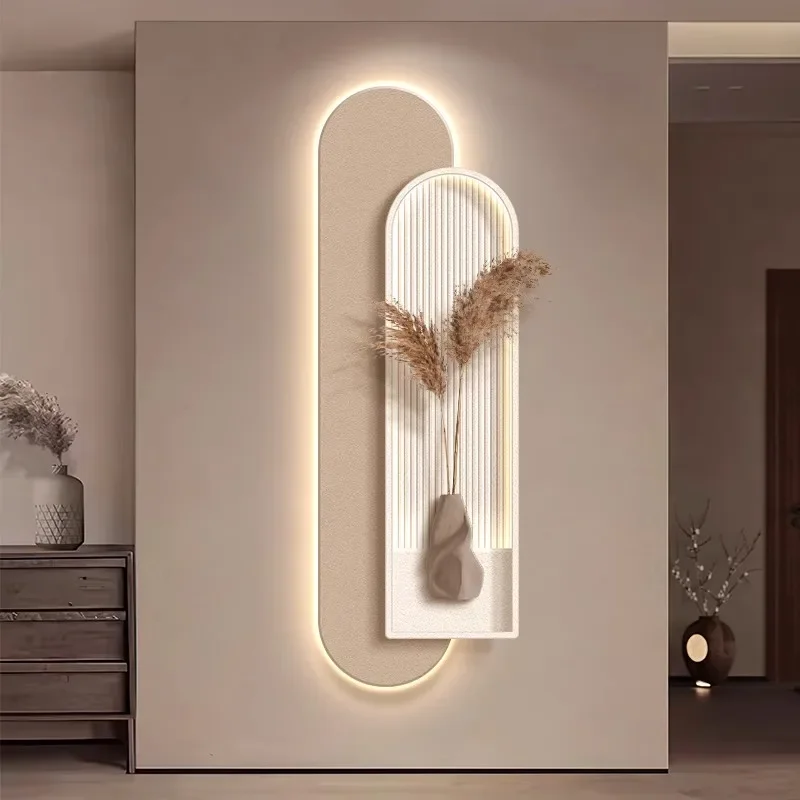 Sandstone Decorative Painting, 3D Light Hanging Painting, Green Plants with Reeds, Living Room Hanging Painting 0 Sold