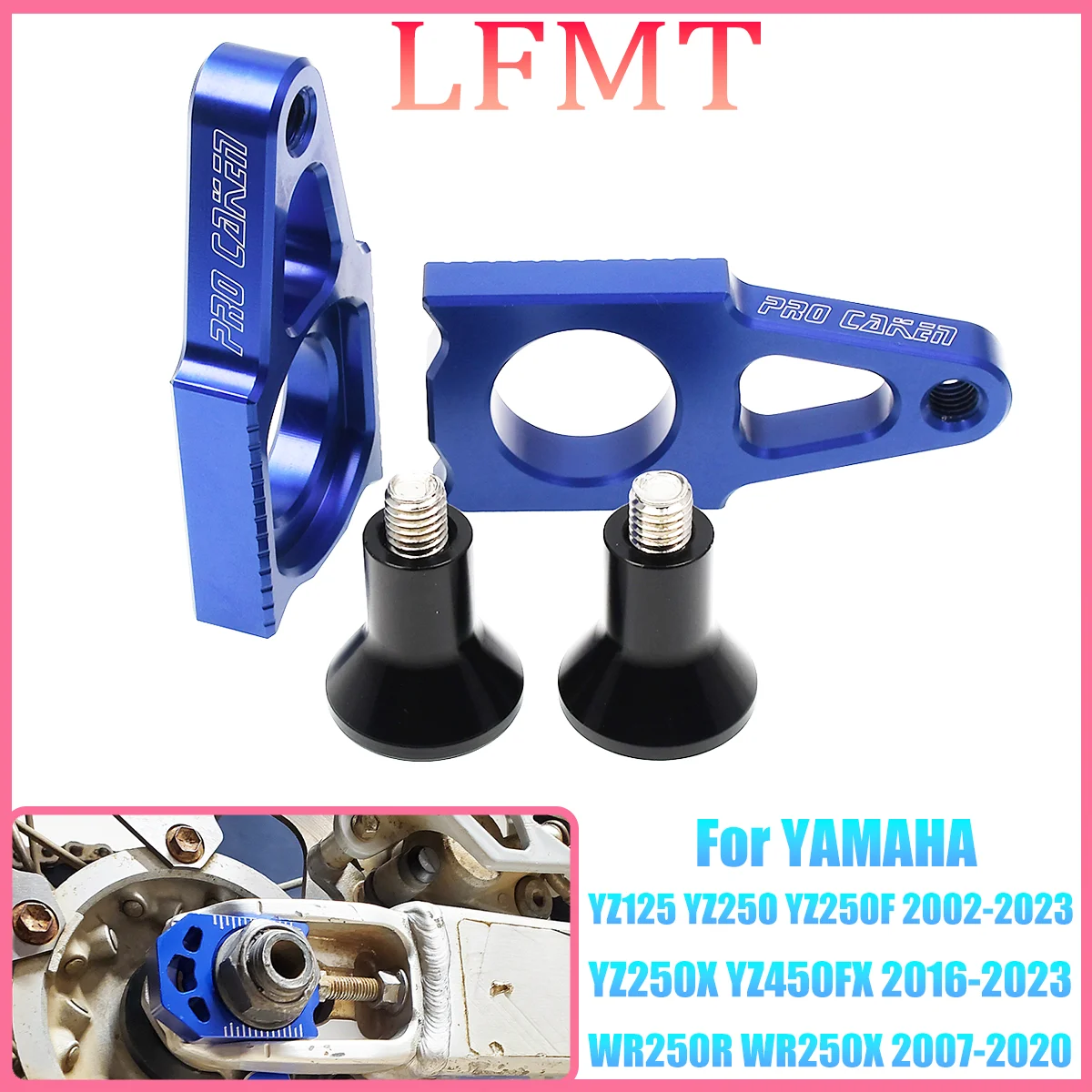 

Motorcycle CNC Rear Adjuster Block Chain For 125X 250X 450FX 250FX YZ 125 250 250F 450F WR 250F 450F 250R 250X 2002-2021 2020 23