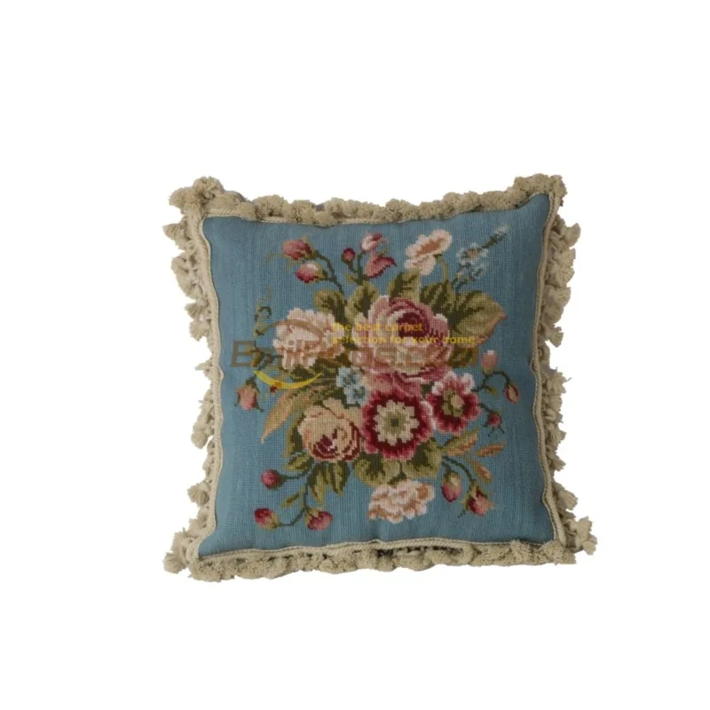 

Needlepoint national weave hold pillow pillow sitting room floss embroidery cushion for leaning on to collect the baroque