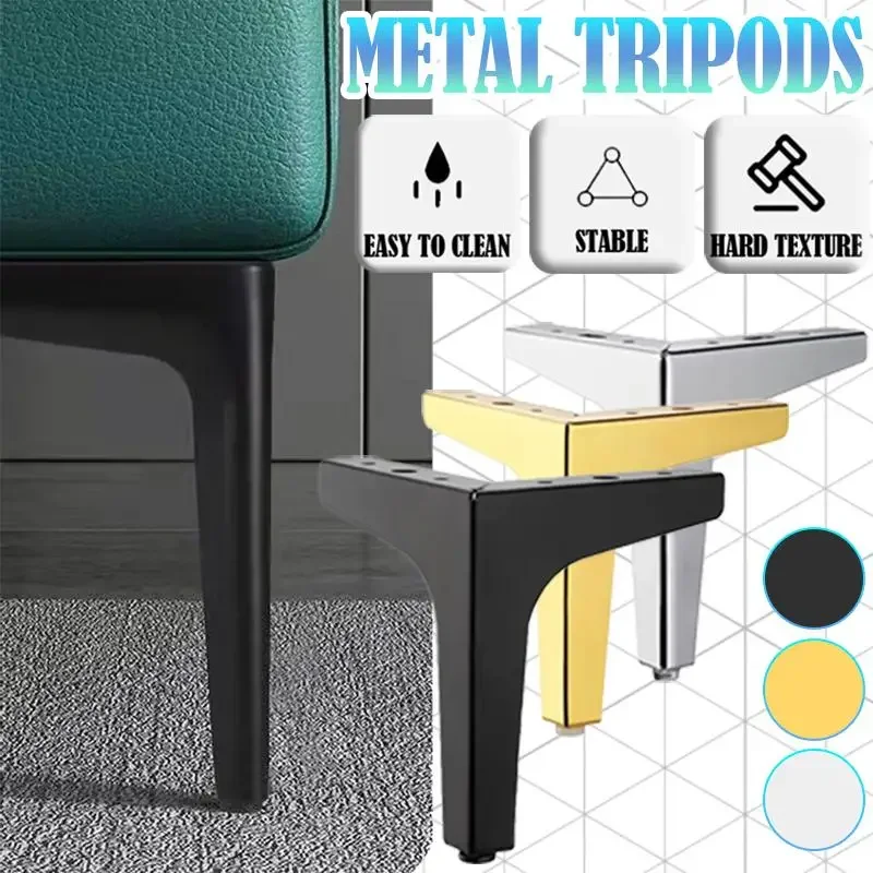 Patas triangulares de Metal para muebles, patas de repuesto modernas para muebles, armario, sofá, silla, 4 piezas