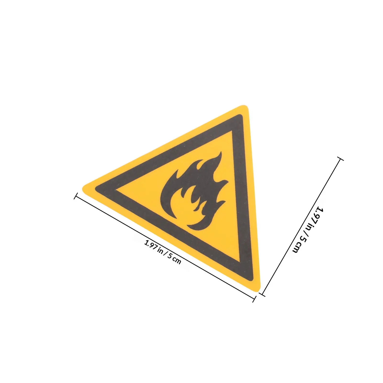 3Pcs Warning Decal High Visibility Safety Sign Simple Clean Design Fire Hazard Label for Workplace Home Fire