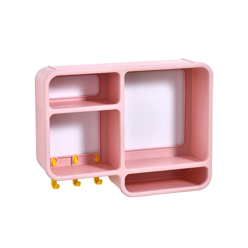 Soporte de pared para ducha de baño, estante de almacenamiento versátil sin perforación para crema de lavado de cara, estante de almacenamiento para lavabo para el cuidado de la piel