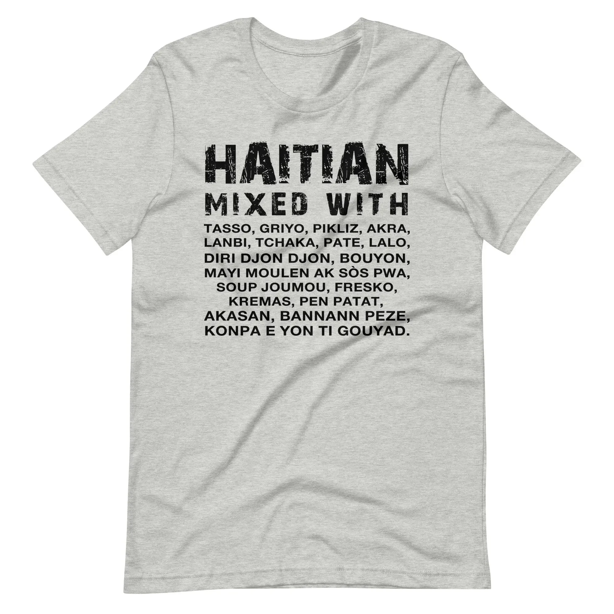 Haitian Mixed With Culture Funny T Shirt Pikliz Griyo Ayiti Cook Chef Konpa Kreyol Recipe For Him Her Fanm Haiti Flag