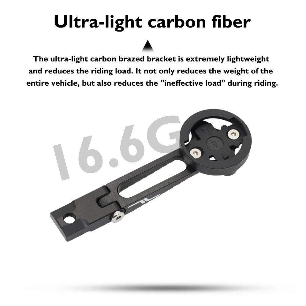 Adjustable bicycle computer mount, made of aluminum alloy,for aerodynamic road bike stems, compatible with Garmin and Wahoo