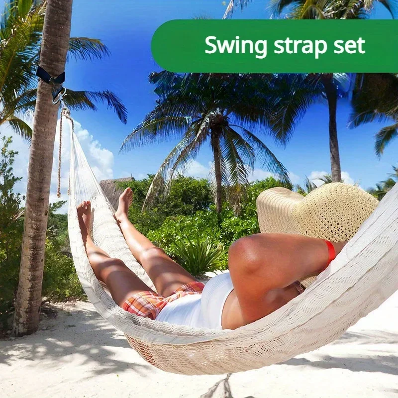 Outdoor Swing Hammock With Safety Belt, Portable Bag, Durable Swing Strap Kit, Suitable For All Types Of Swing Accessories