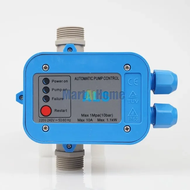 IP65 10A 110 فولت 220 فولت التيار المتناوب مفتاح ضغط مضخة المياه التحكم تلقائيًا مفتاح إلكتروني حماية نقص المياه قابل للتعديل
