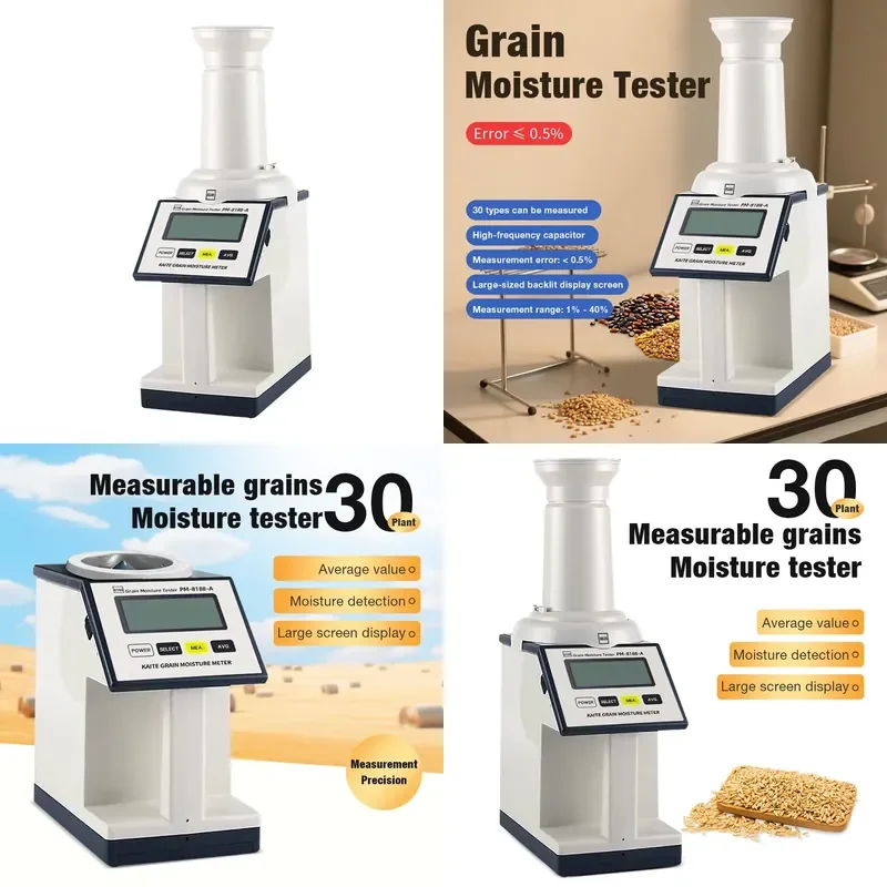 for Factory Laboratory Professional Digital LCD Grain Moisture Meter Coffee Bean Rice Pine Nut Seed Moisture Meter