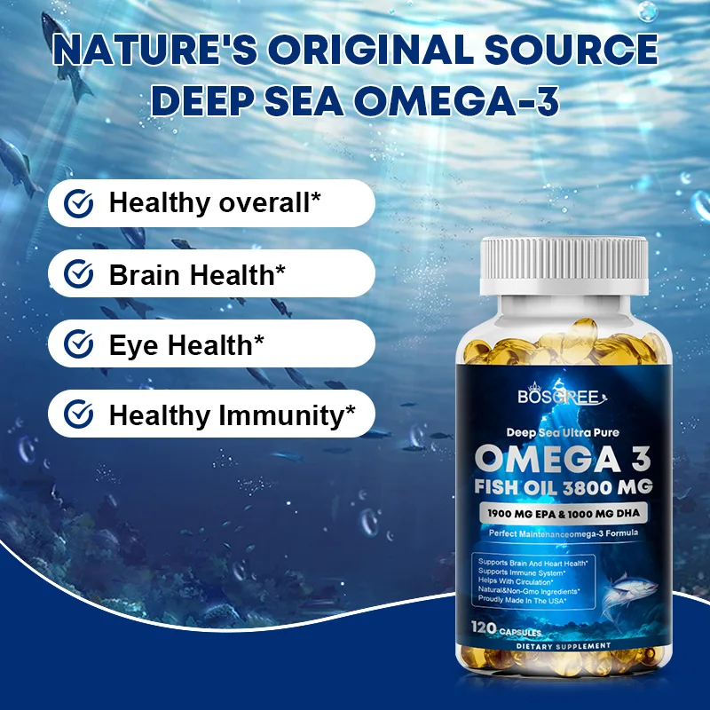 Omega 3 Fish Oil Supplement, EPA+DHA - Suitable for Heart, Liver, Eye, Brain,Joint Health-Attention,Memory,and Emotional Support - view 6