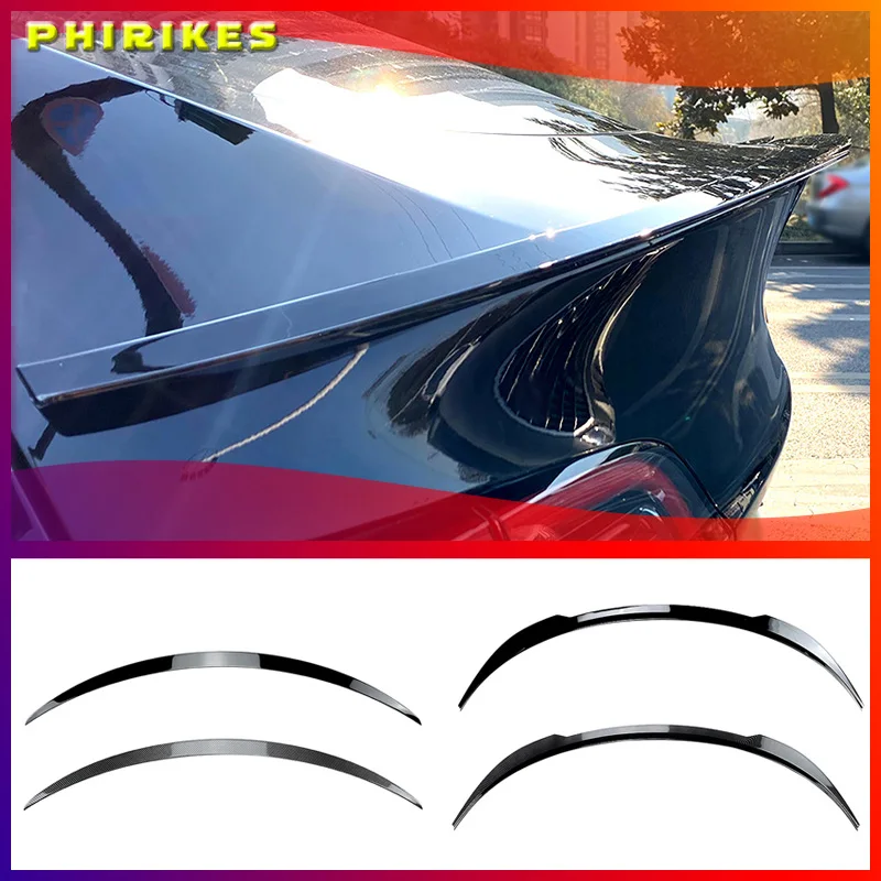 Black ABS Spoiler  Car Spoiler For Tesla Spoiler Model Y 2021-2024 Car Rear Roof Trunk Spoiler Rear Wing Lip Trim