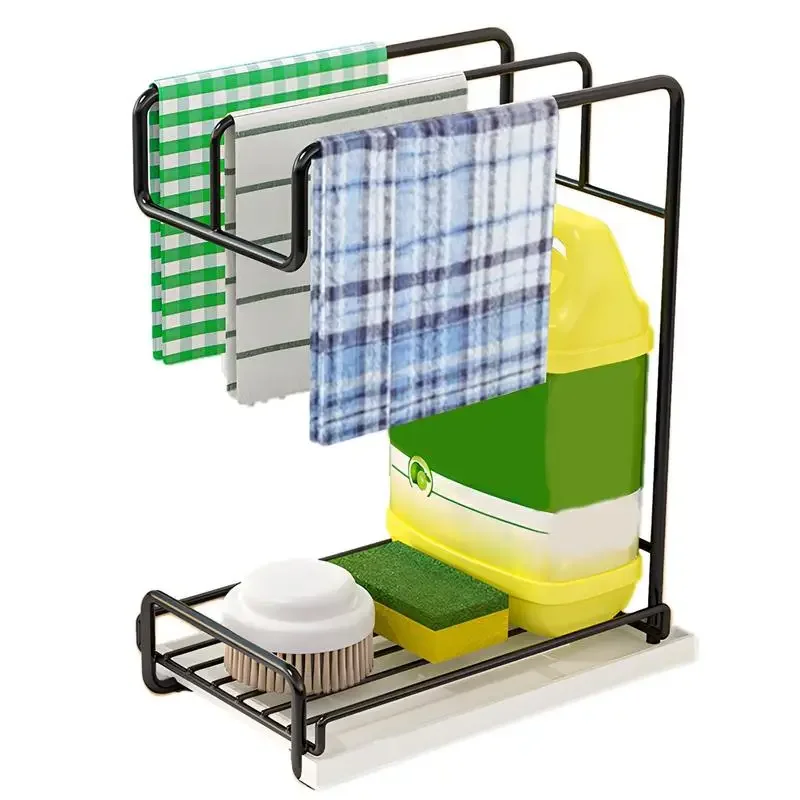 Kitchen Sink Organization Countertop Dish Drying Rack Drainer For Kitchen BathroomToilet Seamless Cups Stand Display Holder