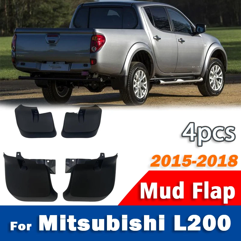 

2015-2018 For Mitsubishi Triton L200 Pickup Mudguard Car Mudflaps Fender Mud Flap Guards Splash Mudguards Car Accessories 4X