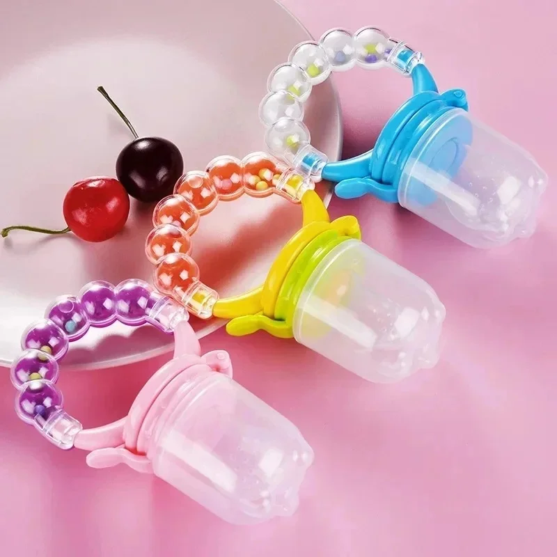 1-5PCS Pacifier Fruit Feeder  BPA Free Baby Silicone Mesh Bag Nipple Toddler Baby Food Feeding Spoon Vegetable Juice Extractor