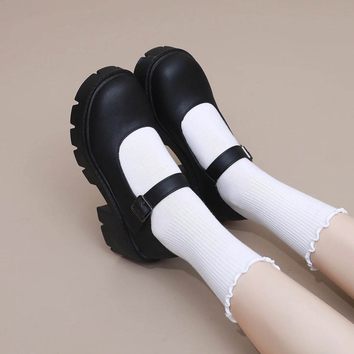Lolita Schuhe Frauen japanische Schuhe Frauen Vintage Mädchen Studenten Uniform High Heel Plattform Schuhe Cosplay plus Größe – Detail 2