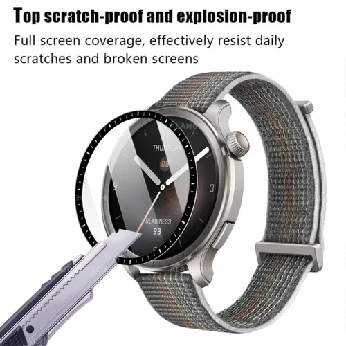 Imagen 2 del producto Películas protectoras suaves completamente curvadas para reloj inteligente Amazfit Balance, Protector de pantalla transparente antihuellas para Amazfit Balance