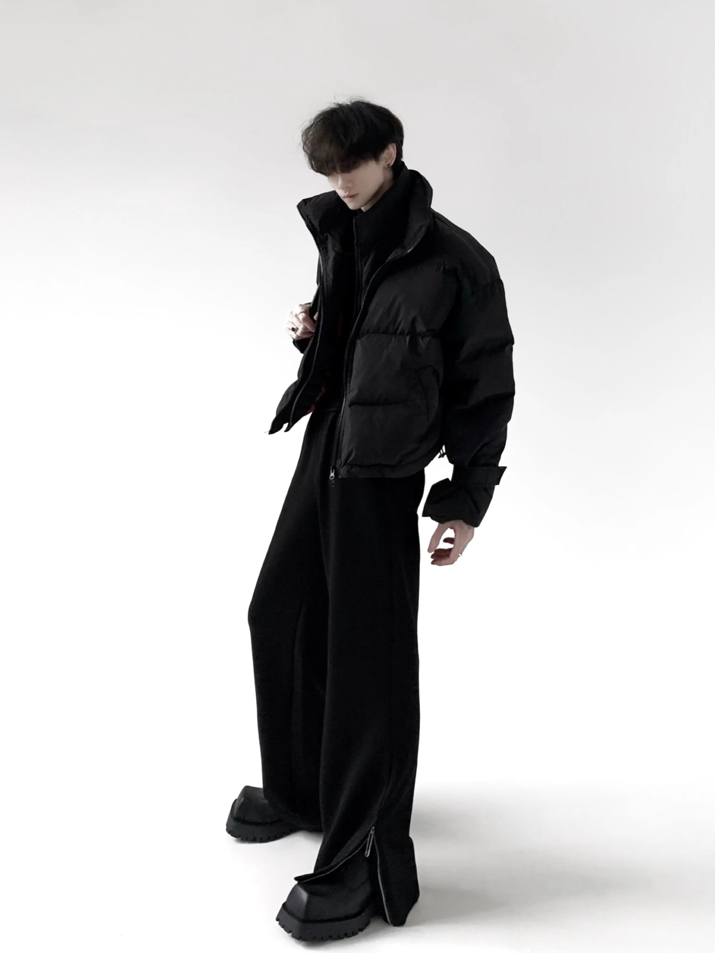 Men's High-End Double-Layer Stand Collar Parkas Men's 2025 Winter New Trendy Coat Jackets Male Handsome Long Sleeve Warm Parkas