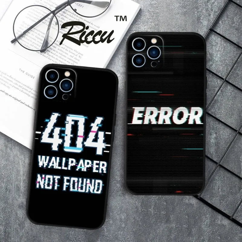 Error 404 Not Found  Phone Case FOR IPhone 14 13 11 12 Pro 8 7 Plus X 13 Pro MAX XR XS MINI Soft Silicone Black Covers