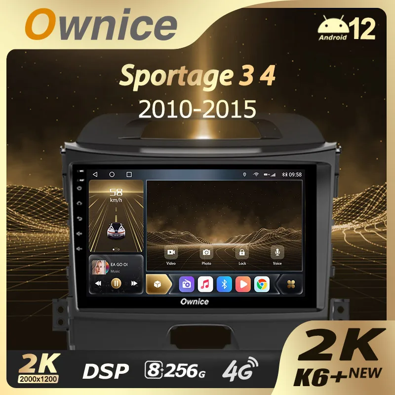 Ownice K6+ 2K for Kia Sportage 3 SL 2010 - 2016 Car Radio Multimedia Video Player Navigation Stereo GPS Android 14 No 2din Dvd