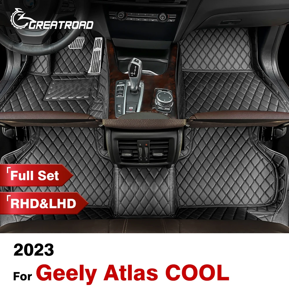 Custom Car Floor Mats For Geely Atlas COOL 2023 Automobile Carpet Cover Interior Details Accessories Protective Pad Parts