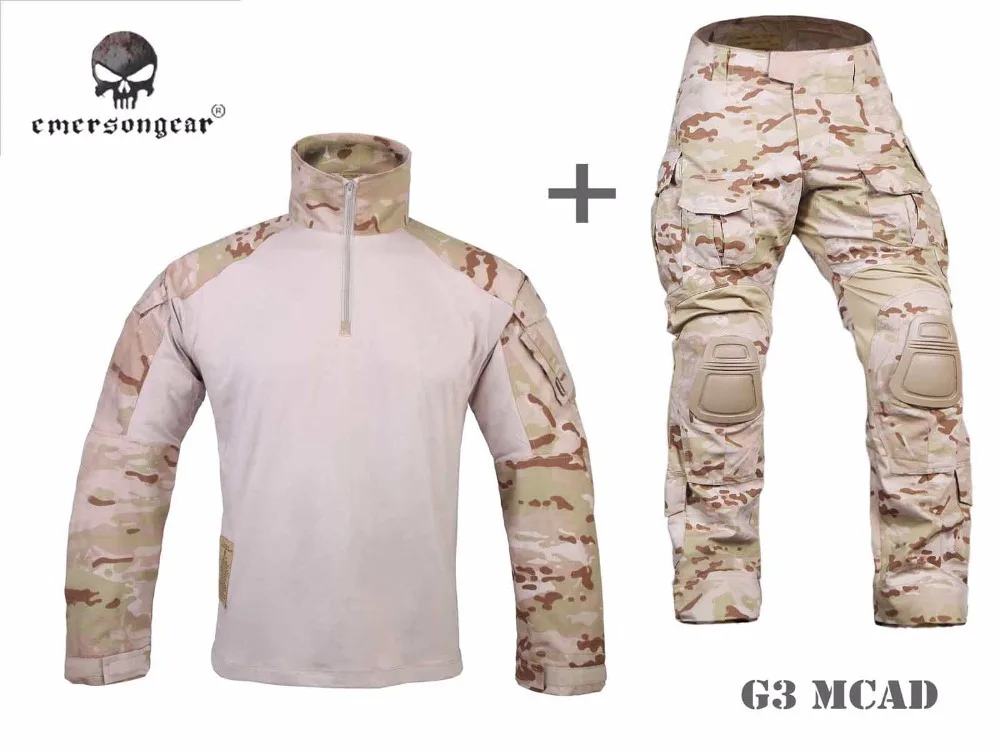 EMERSON Tático Gen3 Camisa & Calças de Combate Militar bdu Uniforme Multicam Árido EM9255 EM7042