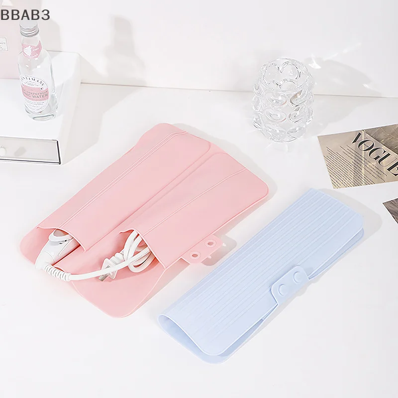 

B3 Silicone Hair Curling Wand Cover, Non-Slip Flat Curling Iron Insulation Mat ,Hair Straightener Storage Bag Hairdressing Tools