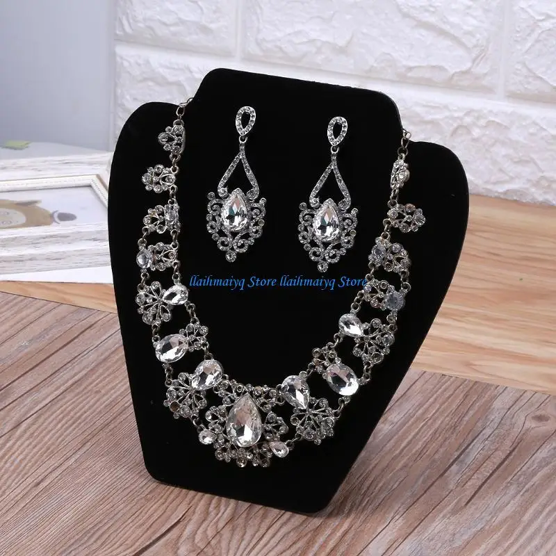 573B Jewelry Displays for Shows Black Jewelry Display Stand Tower Rack for Home Bedroom Necklace Mannequin Rack