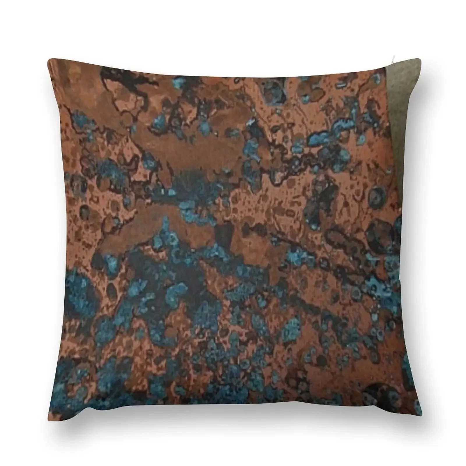 Brown Blue Copper Rust Throw Pillow Decorative Cushion Ornamental Pillow pillow