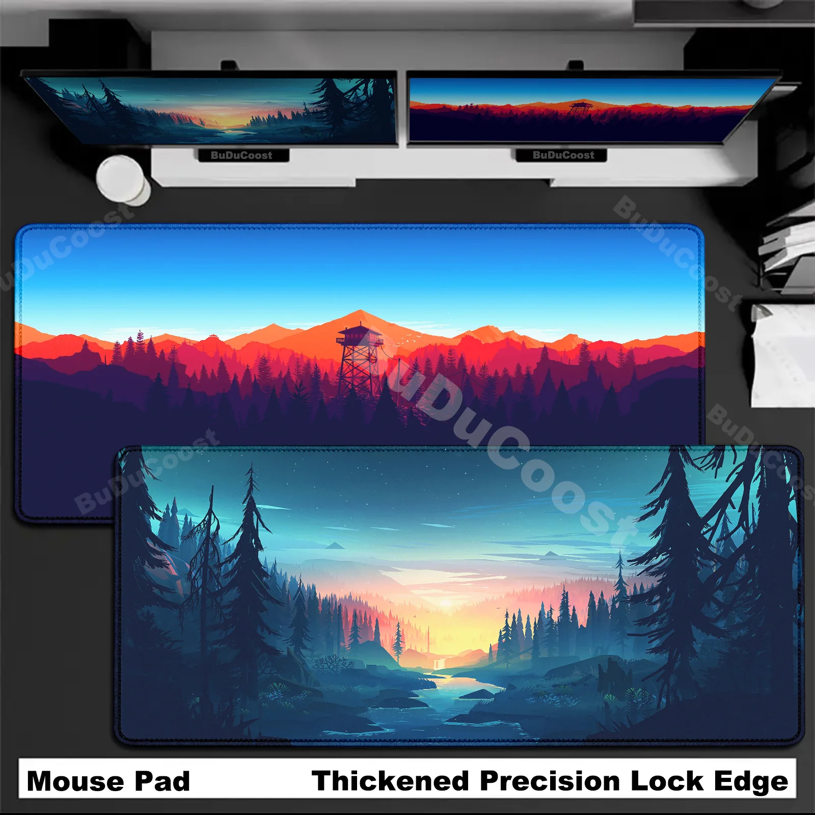 

HD Print Mice Pad Deep Forest Firewatch XXL Big Size Keyboardpad Desk Mat 90x40cm Desktop Decoration Mousepad Gaming Accessories